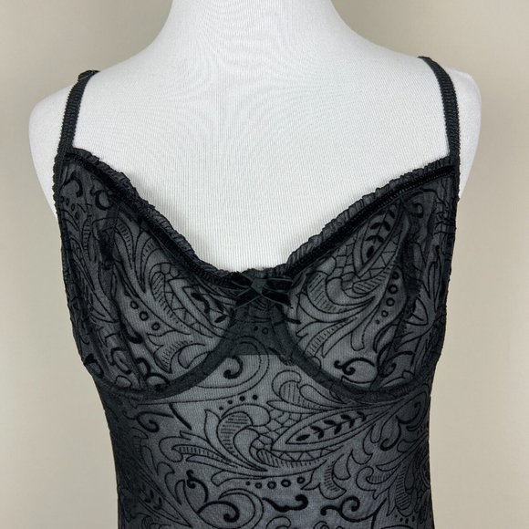 Victorias Secret Teddy 36B Black Lace Bodysuit Sheer Cheeky Underwire Sexy New - Picture 2 of 12